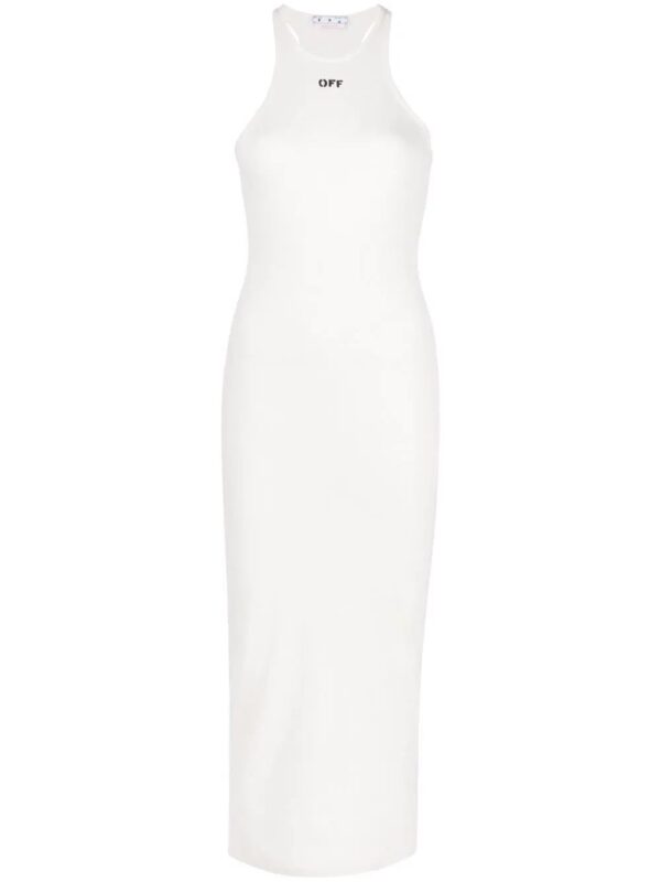 Off-White  Off-Stamp ribbed dress