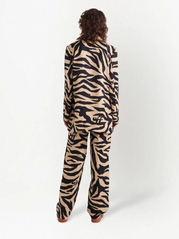 Off-White  zebra-print oversized blazer - Image 4