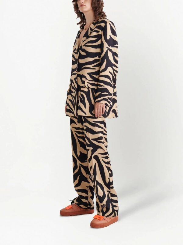 Off-White  zebra-print oversized blazer - Image 3