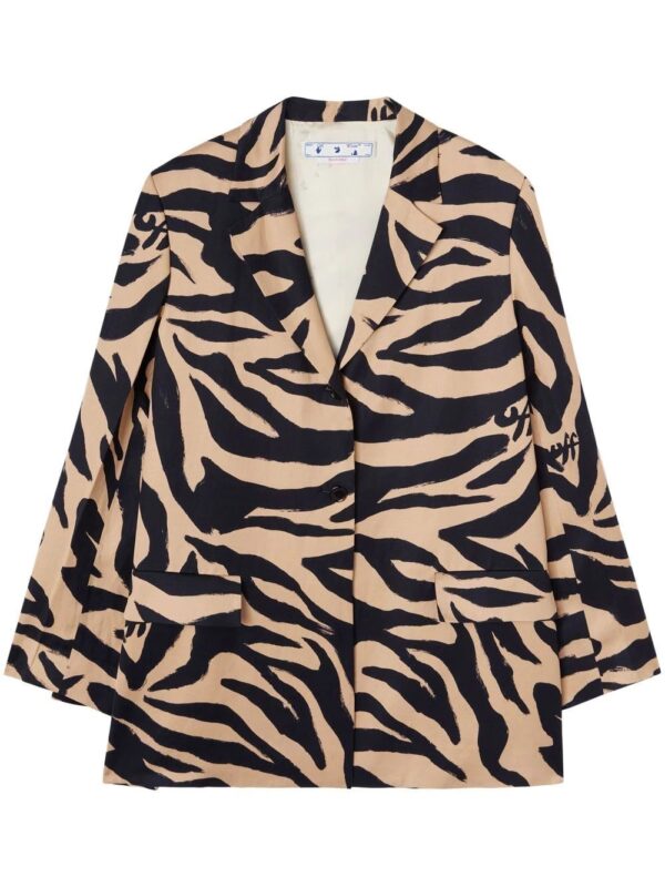 Off-White  zebra-print oversized blazer
