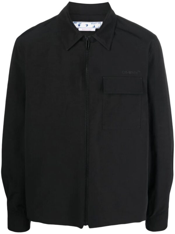 Off-White  Diag-stripe zipped shirt jacket