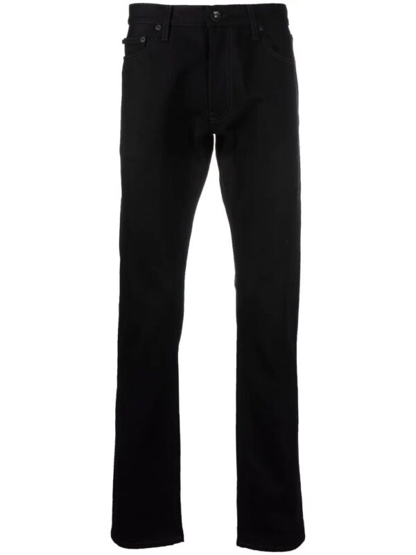 Off-White  Diag-stripe print slim fit jeans