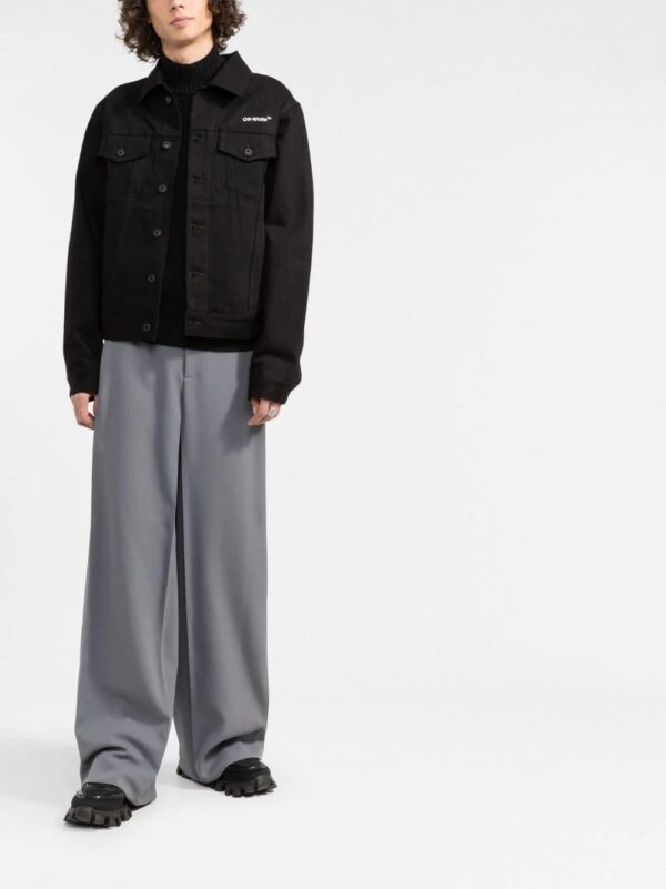Off-White  chest logo-print denim jacket - Image 2