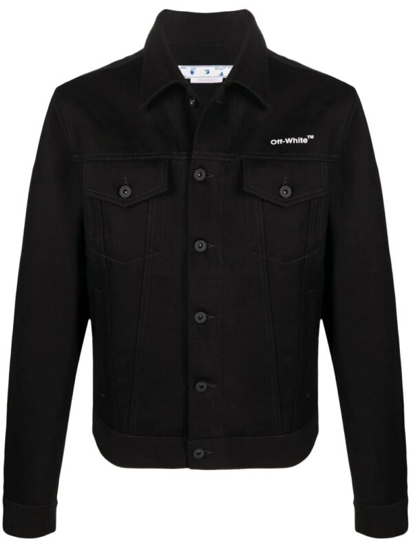 Off-White  chest logo-print denim jacket