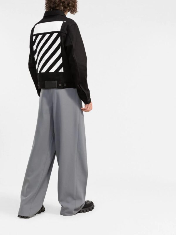 Off-White  chest logo-print denim jacket - Image 4