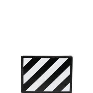 Off-White  Diag Stripe-print leather wallet