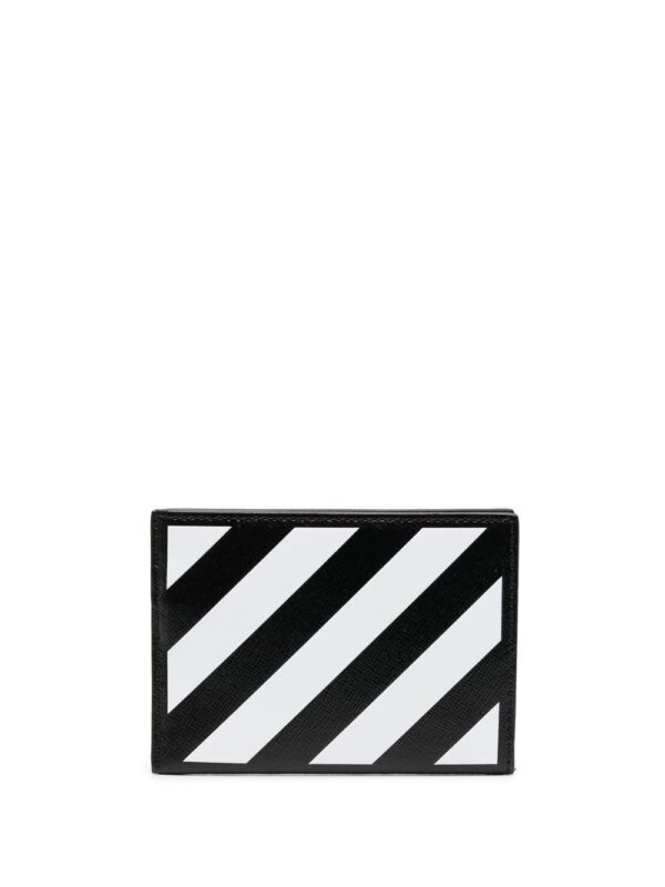Off-White  Diag Stripe-print leather wallet