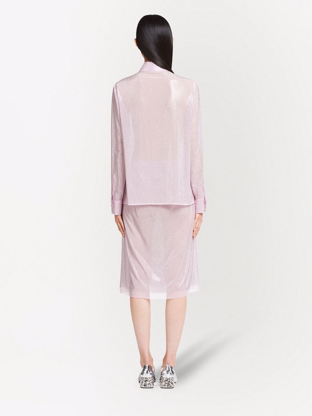 Prada rhinestone-studded silk shirt - Image 4