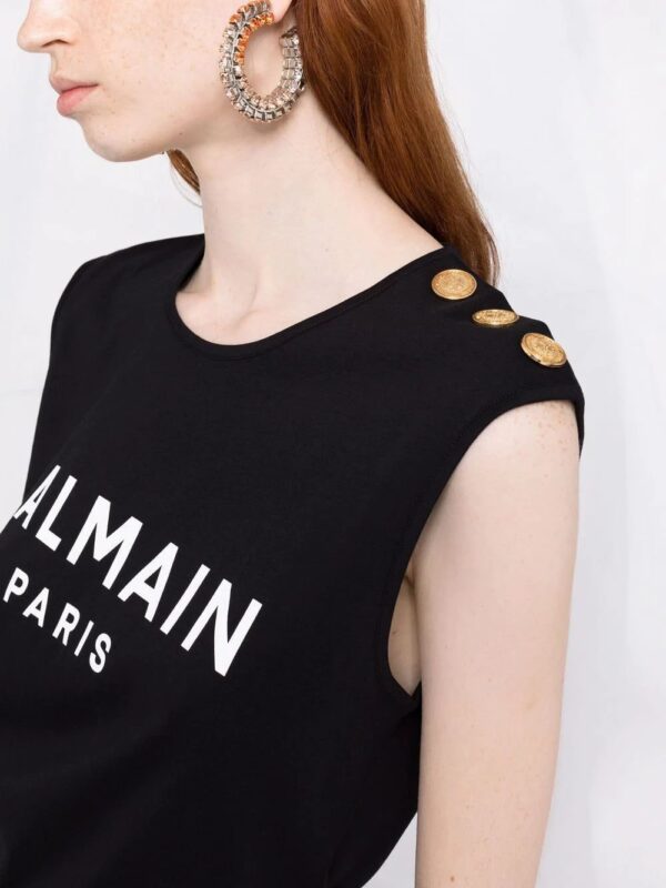 Balmain  logo-print tank top - Image 3