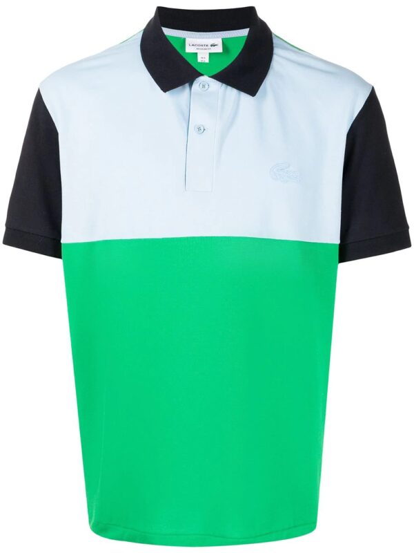 Lacoste  panelled cotton polo shirt