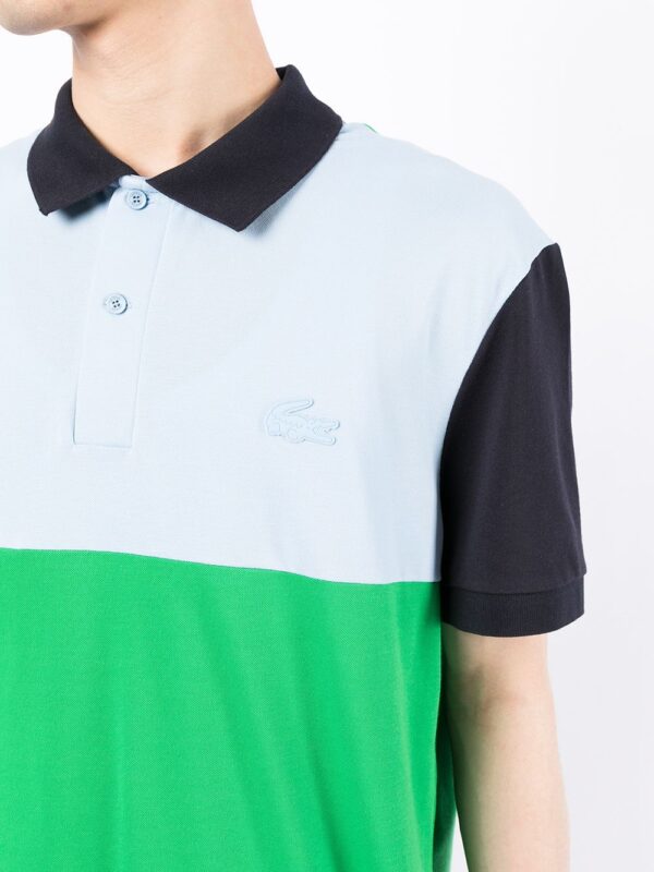 Lacoste  panelled cotton polo shirt - Image 4