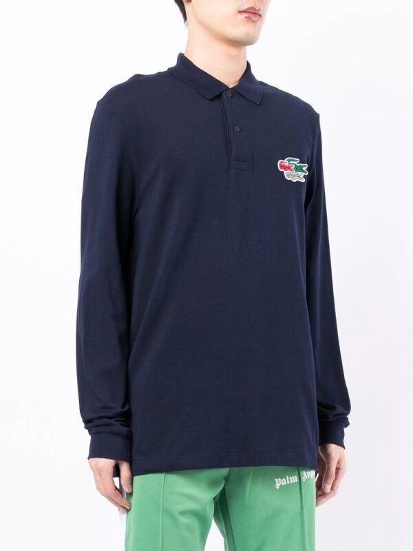 Lacoste logo-patch cotton polo shirt - Image 3