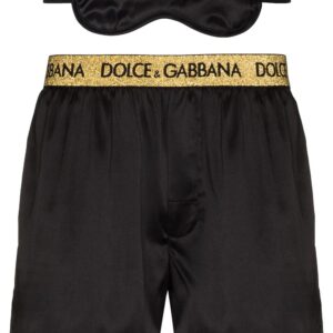 Dolce & Gabbana  logo-band silk shorts set