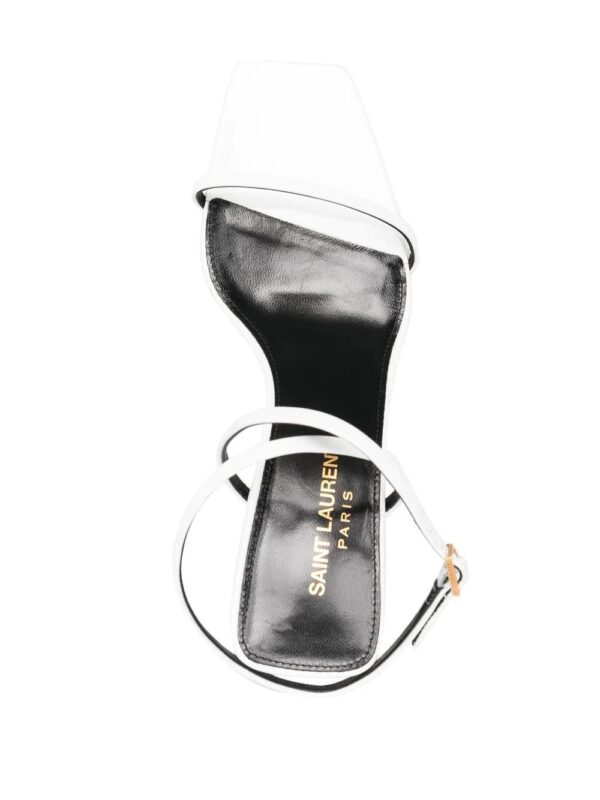 Saint Laurent low-heel strappy leather sandals - Image 4