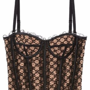 Gucci GG mesh corset top