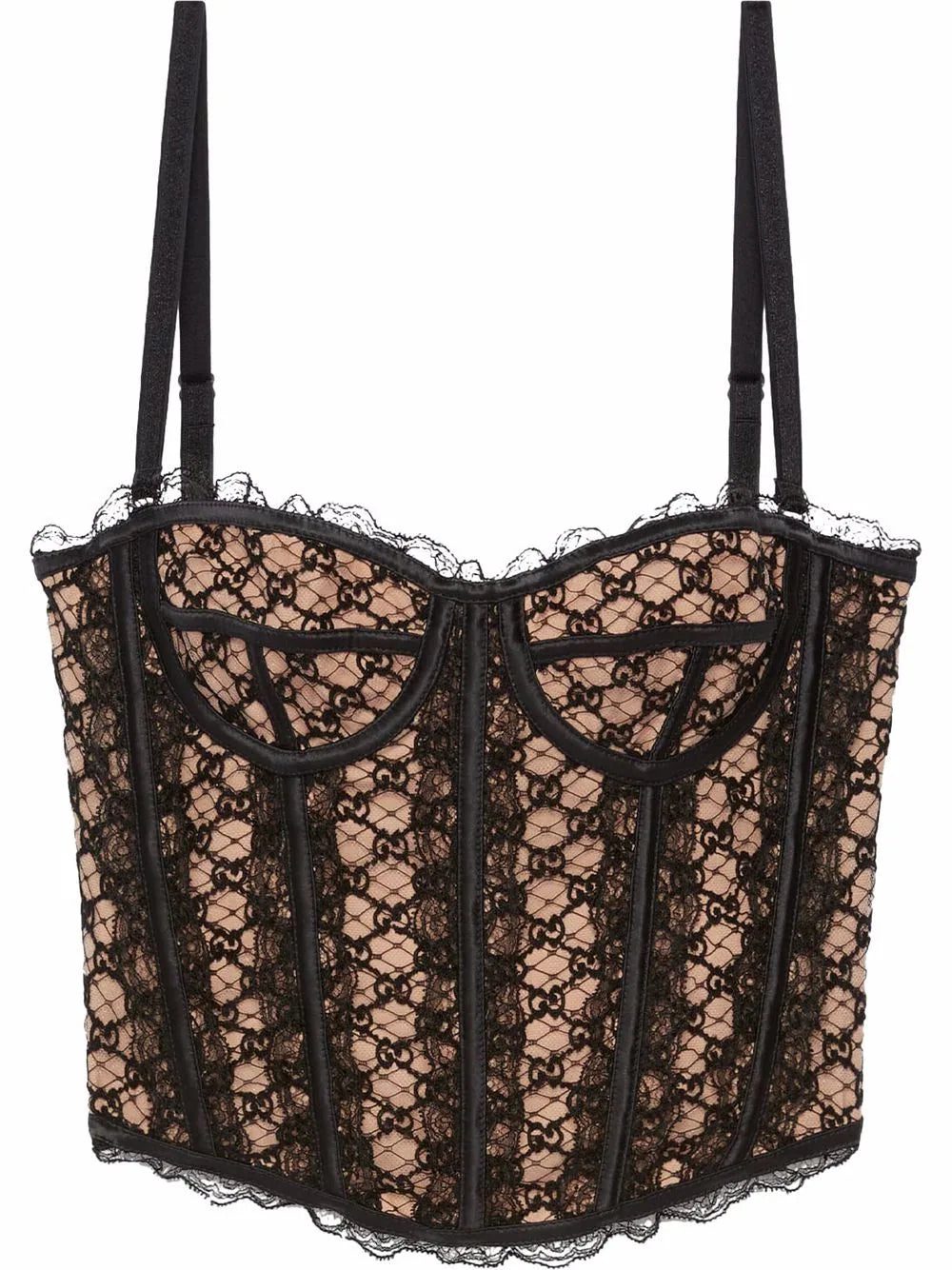 Gucci GG mesh corset top