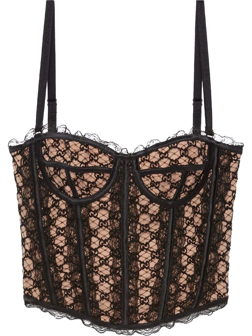 Gucci GG mesh corset top