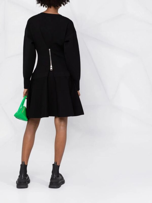 Alexander McQueen  zip-detail flared dress - Image 4