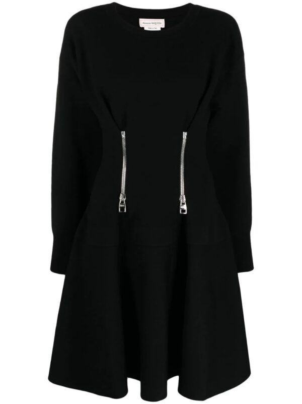 Alexander McQueen  zip-detail flared dress