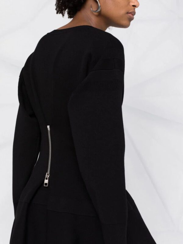Alexander McQueen  zip-detail flared dress - Image 3