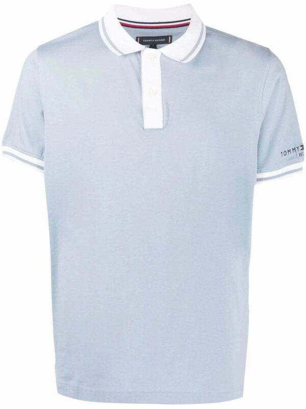 Tommy Hilfiger  contrast-trim cotton polo shirt