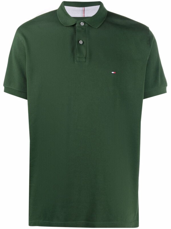 Tommy Hilfiger signature flag embroidered-logo polo shirt