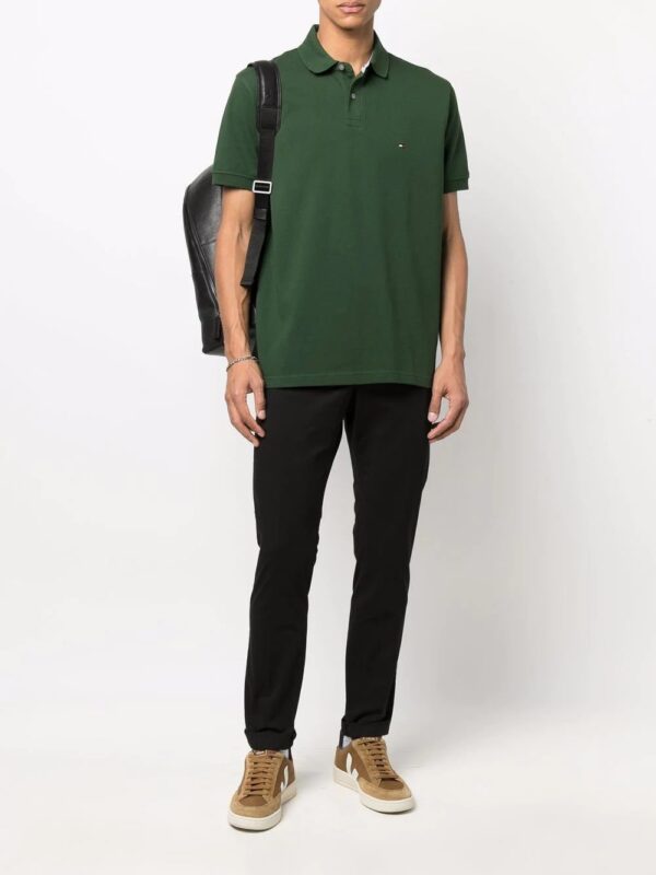 Tommy Hilfiger signature flag embroidered-logo polo shirt - Image 2