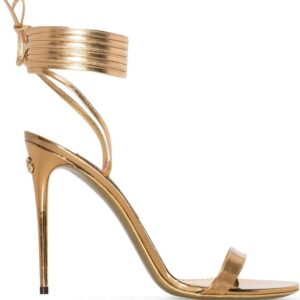 Dolce & gabbana  Keira 105mm metallic-effect sandals
