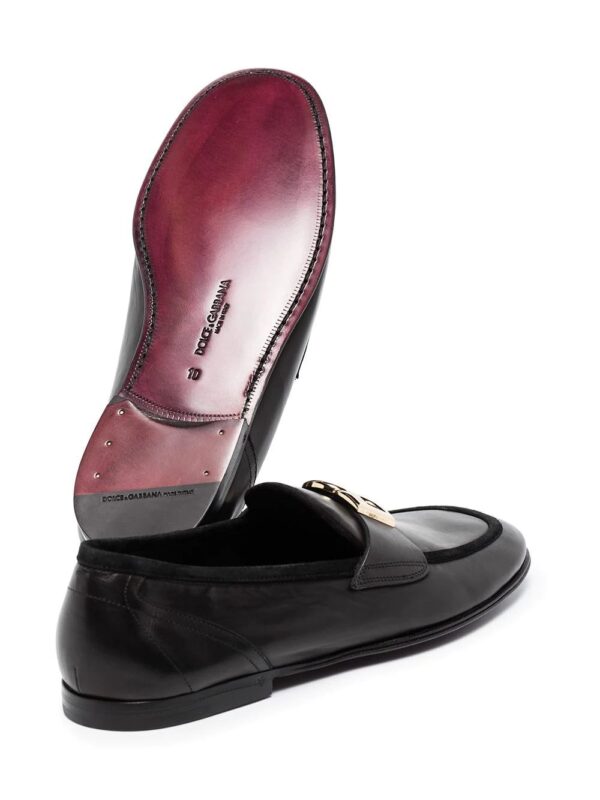 Dolce & Gabbana  Interlocking DG-plaque leather loafers - Image 2