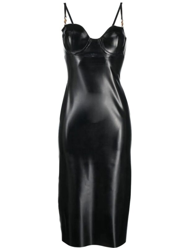 Versace  Medusa latex midi dress