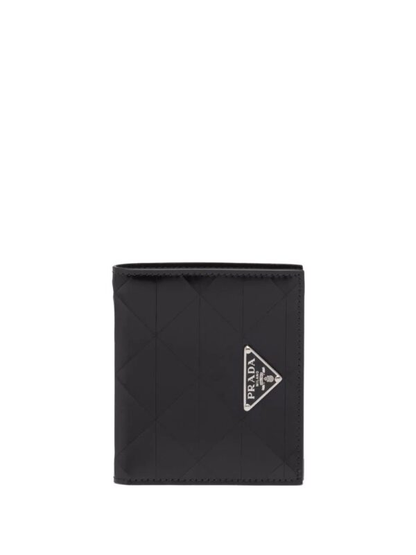 Prada  triangle logo-plaque bi-fold wallet