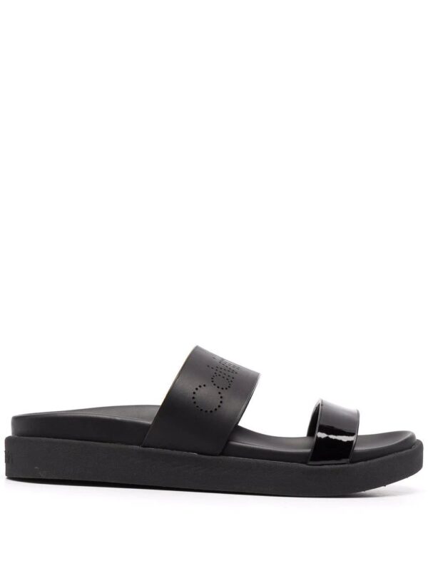 Calvin Klein  perforated-logo slides