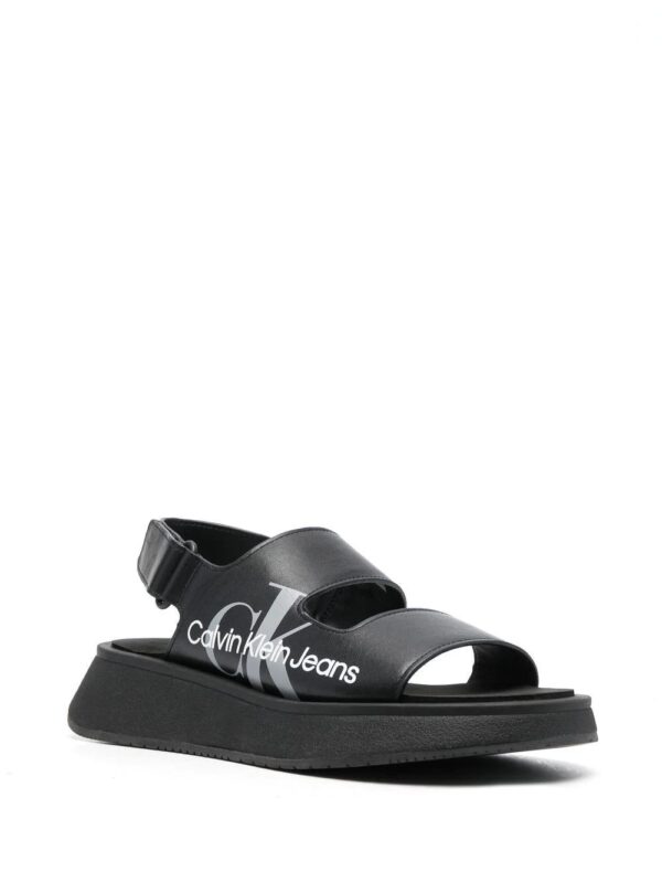 Calvin Klein  logo-print leather slingback sandals - Image 2