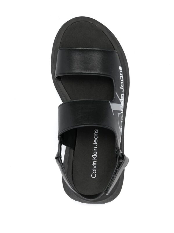 Calvin Klein  logo-print leather slingback sandals - Image 4