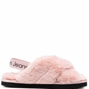 Calvin Klein  faux fur open-toe sandals