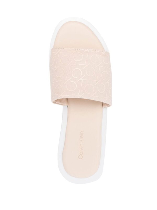 Calvin Klein  monogram-vamp chunky sole slides - Image 4