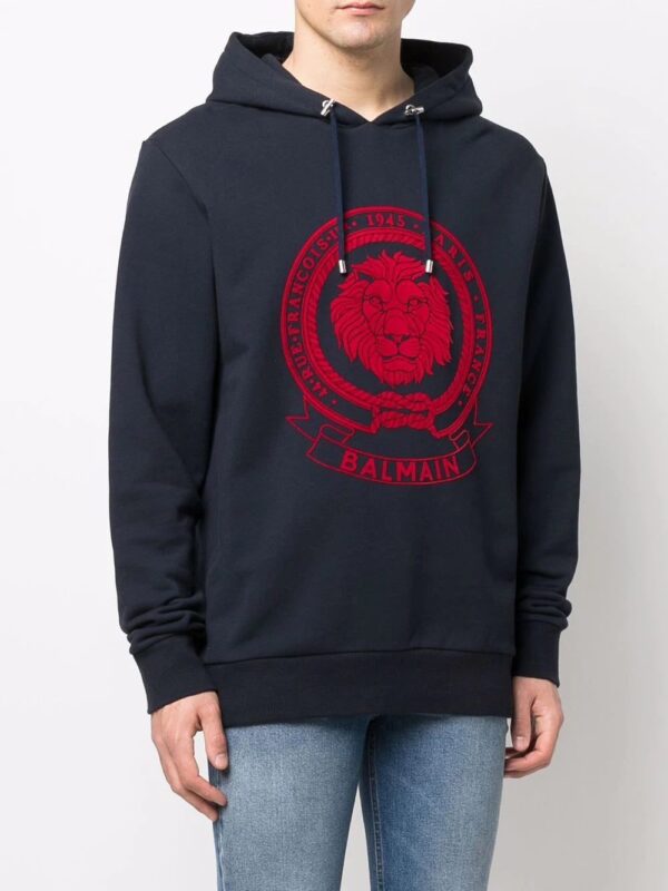 Balmain  Flock Coin long-sleeve hoodie - Image 3