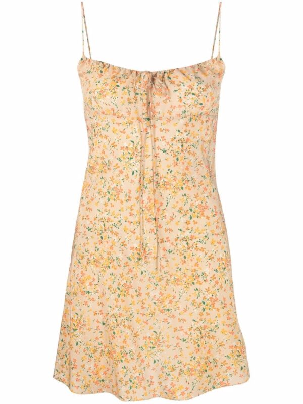 Saint Laurent floral-print spaghetti-strap dress