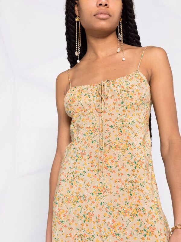 Saint Laurent floral-print spaghetti-strap dress - Image 3