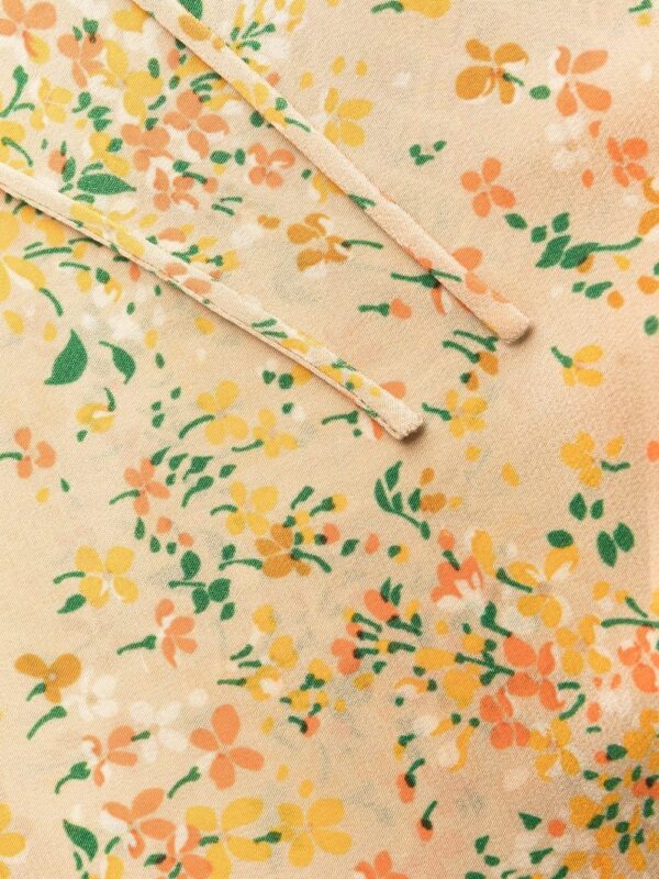 Saint Laurent floral-print spaghetti-strap dress - Image 7