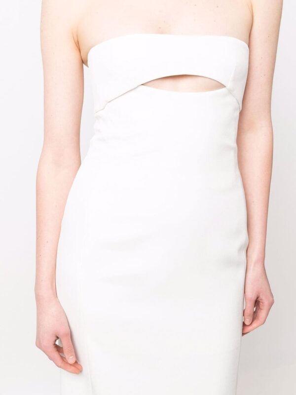 Saint Laurent cut-out bodycon silk dress - Image 4
