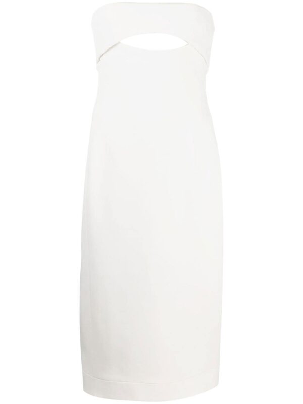 Saint Laurent cut-out bodycon silk dress