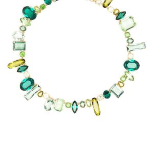 Swarovski  crystal-embellished choker necklace.