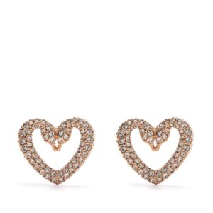 Swarovski  Una crystal-heart stud earrings