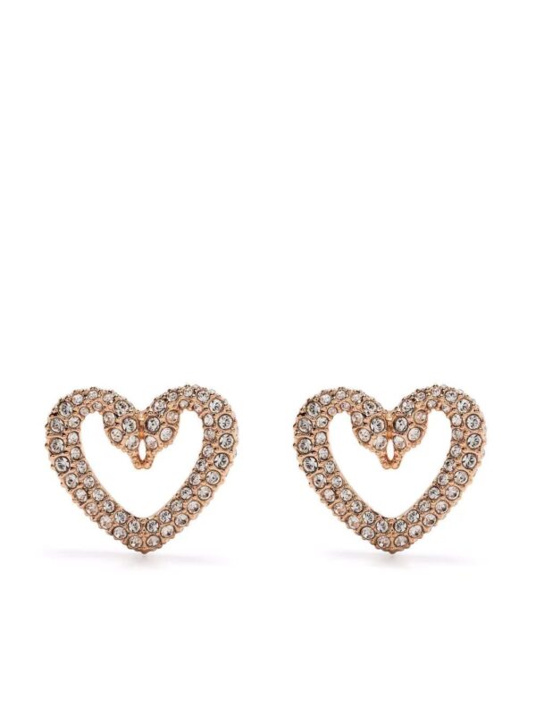 Swarovski  Una crystal-heart stud earrings