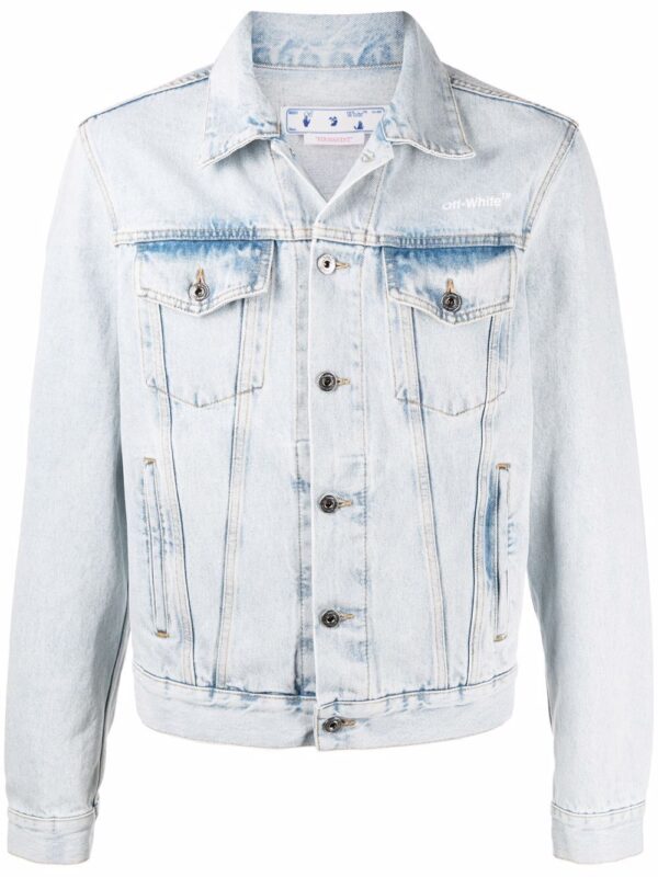 Off-White  bleached-effect denim jacket
