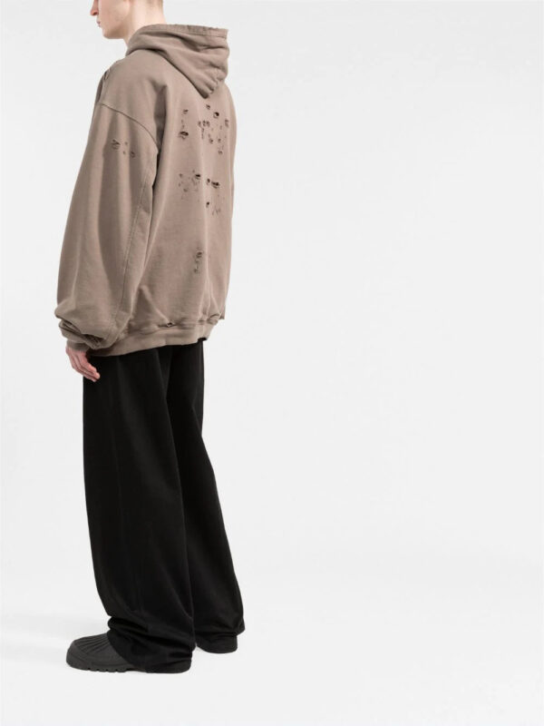 Balenciaga  logo print distressed-finish hoodie - Image 4