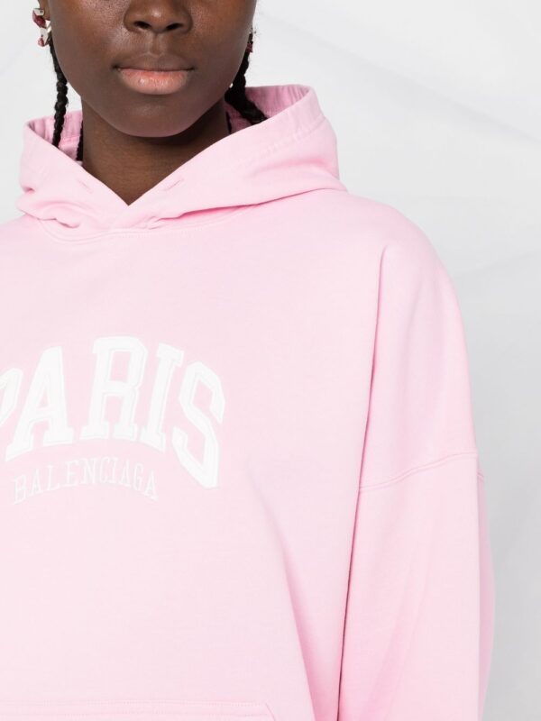 Balenciaga  logo wide-fit hoodie - Image 3