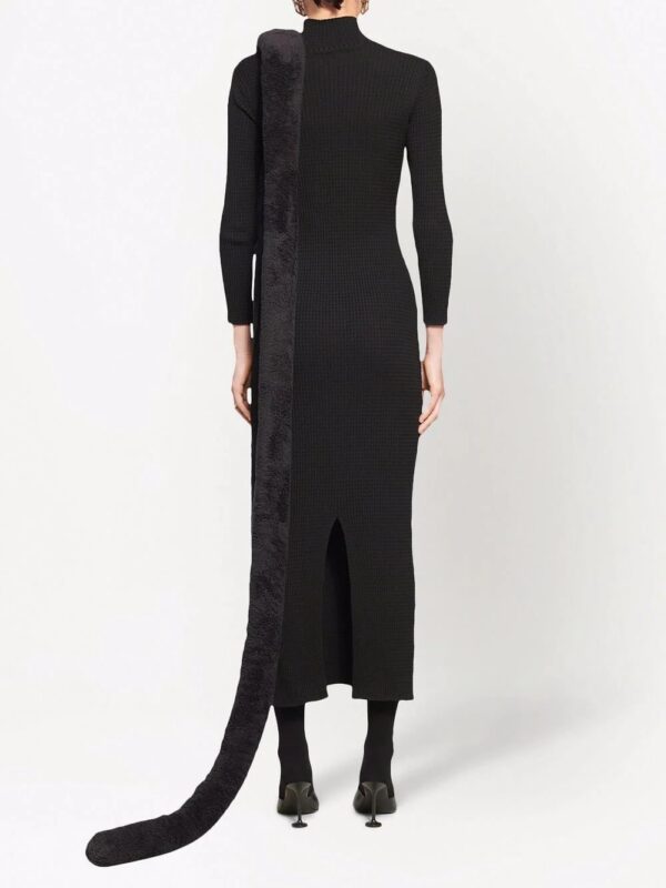Balenciaga  textured mock-neck dress - Image 3