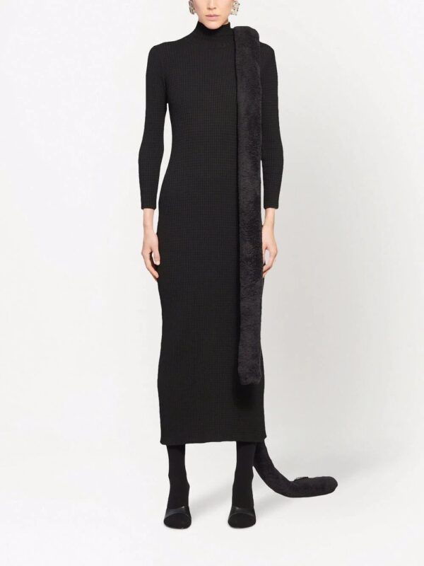 Balenciaga  textured mock-neck dress - Image 2